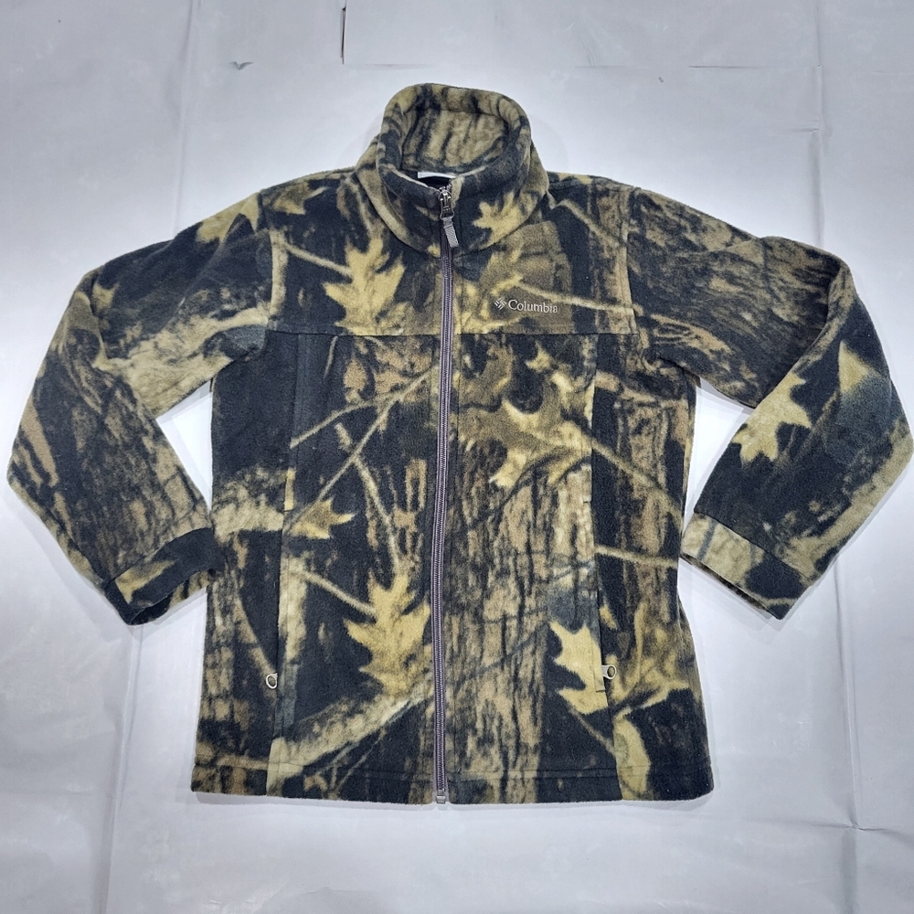 Columbia Kids Size S 8 Fleece Camouflage Jacket Zip Up Sweater
